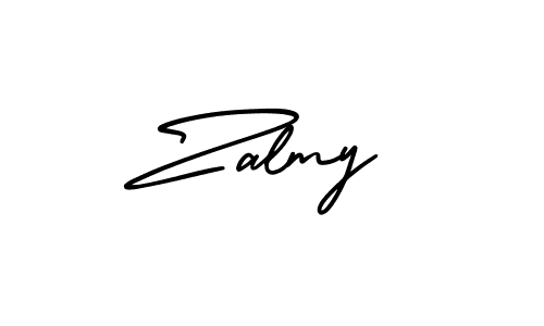 if you are searching for the best signature style for your name Zalmy. so please give up your signature search. here we have designed multiple signature styles  using AmerikaSignatureDemo-Regular. Zalmy signature style 3 images and pictures png