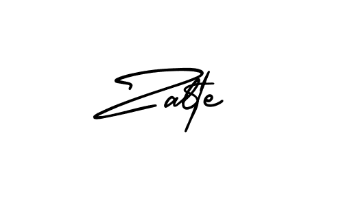 Design your own signature with our free online signature maker. With this signature software, you can create a handwritten (AmerikaSignatureDemo-Regular) signature for name Zalte. Zalte signature style 3 images and pictures png