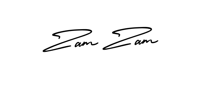 Design your own signature with our free online signature maker. With this signature software, you can create a handwritten (AmerikaSignatureDemo-Regular) signature for name Zam Zam. Zam Zam signature style 3 images and pictures png