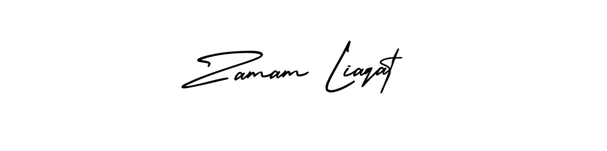 Make a beautiful signature design for name Zamam Liaqat. With this signature (AmerikaSignatureDemo-Regular) style, you can create a handwritten signature for free. Zamam Liaqat signature style 3 images and pictures png