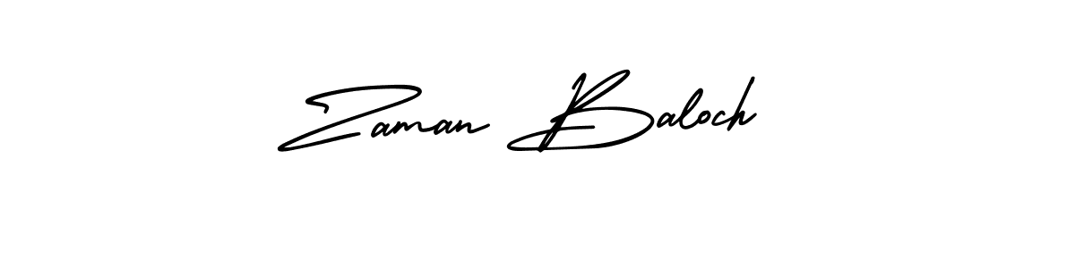 Make a beautiful signature design for name Zaman Baloch. With this signature (AmerikaSignatureDemo-Regular) style, you can create a handwritten signature for free. Zaman Baloch signature style 3 images and pictures png