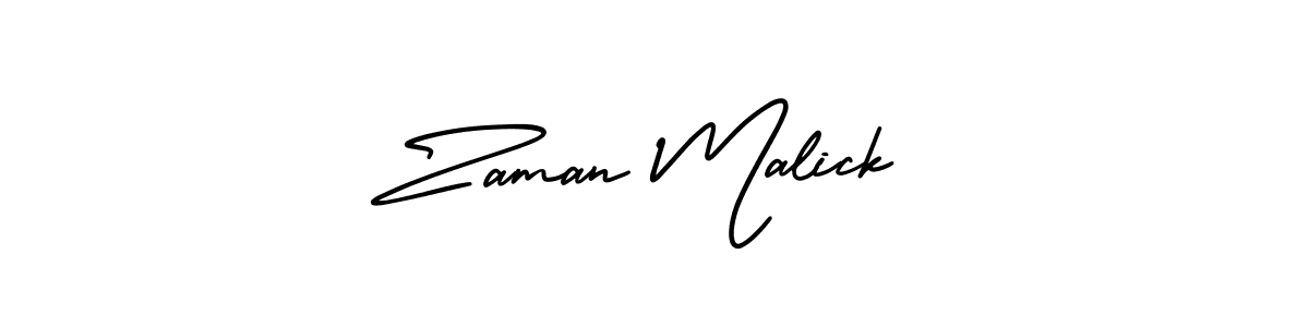 Make a beautiful signature design for name Zaman Malick. With this signature (AmerikaSignatureDemo-Regular) style, you can create a handwritten signature for free. Zaman Malick signature style 3 images and pictures png