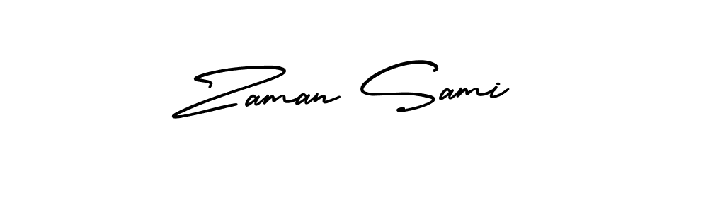 It looks lik you need a new signature style for name Zaman Sami. Design unique handwritten (AmerikaSignatureDemo-Regular) signature with our free signature maker in just a few clicks. Zaman Sami signature style 3 images and pictures png