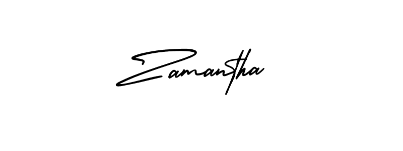 How to Draw Zamantha signature style? AmerikaSignatureDemo-Regular is a latest design signature styles for name Zamantha. Zamantha signature style 3 images and pictures png