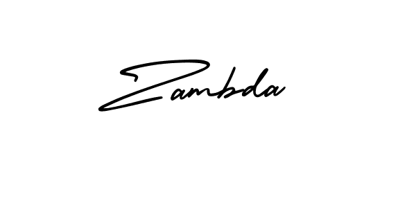 How to make Zambda signature? AmerikaSignatureDemo-Regular is a professional autograph style. Create handwritten signature for Zambda name. Zambda signature style 3 images and pictures png