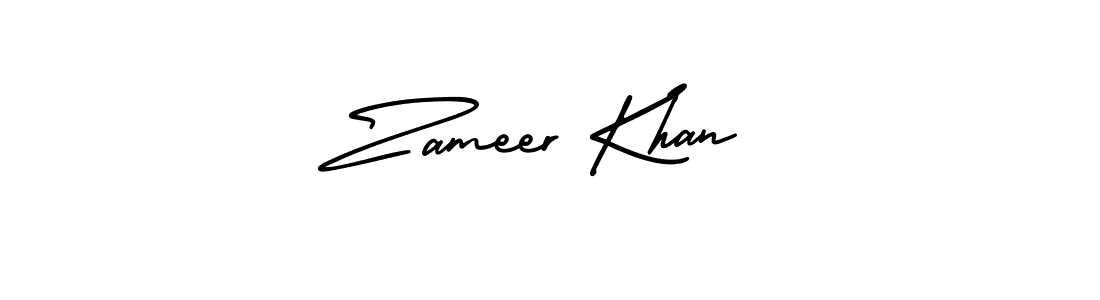 Zameer Khan stylish signature style. Best Handwritten Sign (AmerikaSignatureDemo-Regular) for my name. Handwritten Signature Collection Ideas for my name Zameer Khan. Zameer Khan signature style 3 images and pictures png