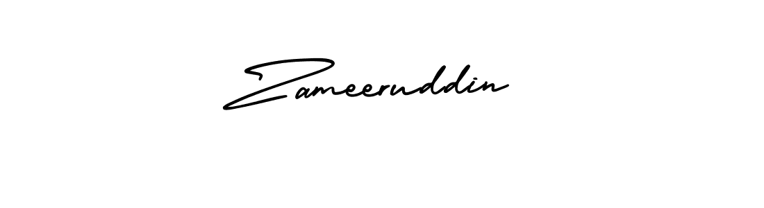 Create a beautiful signature design for name Zameeruddin. With this signature (AmerikaSignatureDemo-Regular) fonts, you can make a handwritten signature for free. Zameeruddin signature style 3 images and pictures png