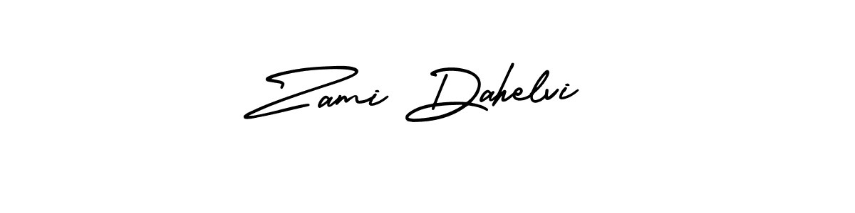 Zami Dahelvi stylish signature style. Best Handwritten Sign (AmerikaSignatureDemo-Regular) for my name. Handwritten Signature Collection Ideas for my name Zami Dahelvi. Zami Dahelvi signature style 3 images and pictures png