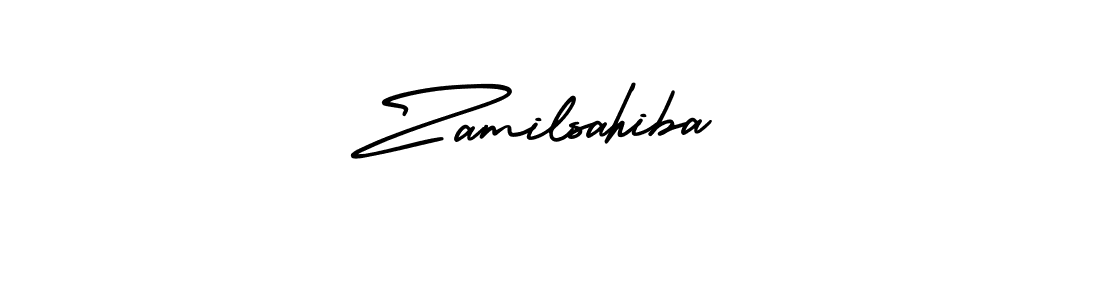 Use a signature maker to create a handwritten signature online. With this signature software, you can design (AmerikaSignatureDemo-Regular) your own signature for name Zamilsahiba. Zamilsahiba signature style 3 images and pictures png