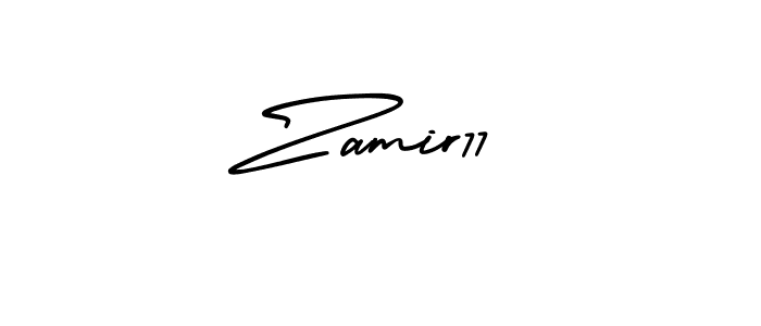 AmerikaSignatureDemo-Regular is a professional signature style that is perfect for those who want to add a touch of class to their signature. It is also a great choice for those who want to make their signature more unique. Get Zamir77 name to fancy signature for free. Zamir77 signature style 3 images and pictures png