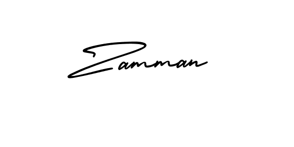 Make a beautiful signature design for name Zamman. With this signature (AmerikaSignatureDemo-Regular) style, you can create a handwritten signature for free. Zamman signature style 3 images and pictures png