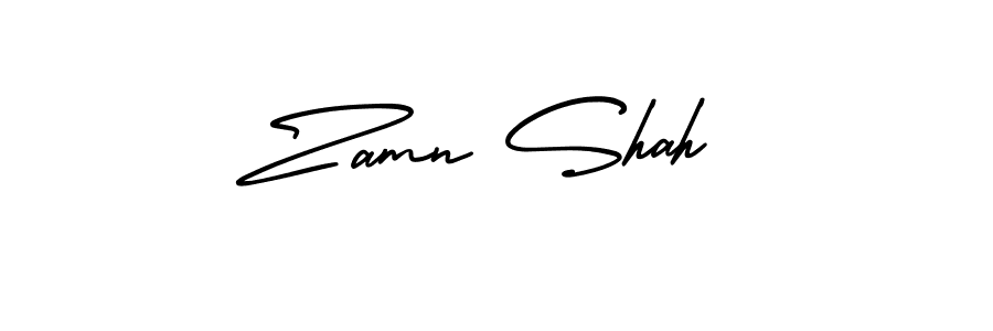 How to make Zamn Shah signature? AmerikaSignatureDemo-Regular is a professional autograph style. Create handwritten signature for Zamn Shah name. Zamn Shah signature style 3 images and pictures png