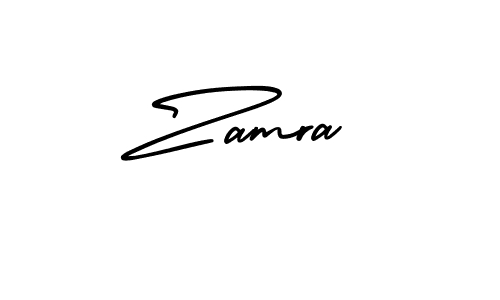 Make a beautiful signature design for name Zamra. With this signature (AmerikaSignatureDemo-Regular) style, you can create a handwritten signature for free. Zamra signature style 3 images and pictures png