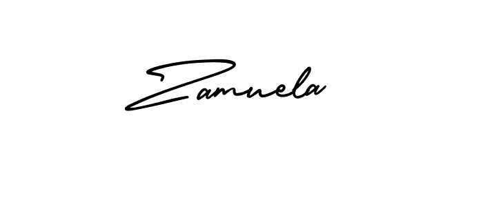 Make a beautiful signature design for name Zamuela. With this signature (AmerikaSignatureDemo-Regular) style, you can create a handwritten signature for free. Zamuela signature style 3 images and pictures png