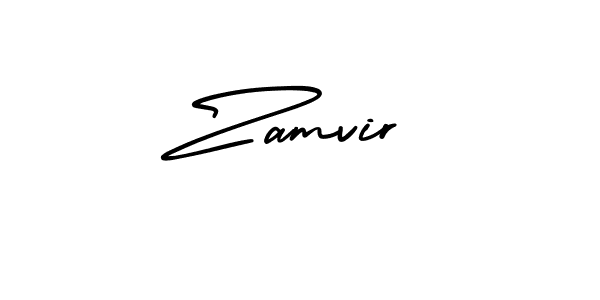 It looks lik you need a new signature style for name Zamvir. Design unique handwritten (AmerikaSignatureDemo-Regular) signature with our free signature maker in just a few clicks. Zamvir signature style 3 images and pictures png