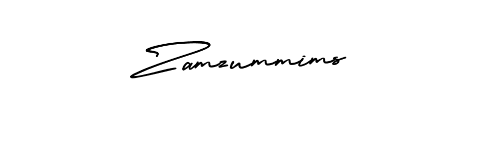 Zamzummims stylish signature style. Best Handwritten Sign (AmerikaSignatureDemo-Regular) for my name. Handwritten Signature Collection Ideas for my name Zamzummims. Zamzummims signature style 3 images and pictures png