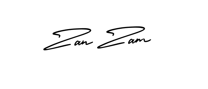 Use a signature maker to create a handwritten signature online. With this signature software, you can design (AmerikaSignatureDemo-Regular) your own signature for name Zan Zam. Zan Zam signature style 3 images and pictures png