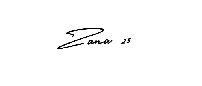 Design your own signature with our free online signature maker. With this signature software, you can create a handwritten (AmerikaSignatureDemo-Regular) signature for name Zana 25. Zana 25 signature style 3 images and pictures png
