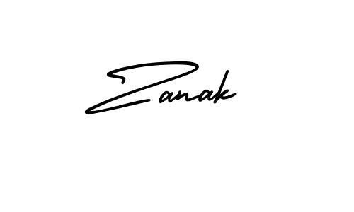 Also we have Zanak name is the best signature style. Create professional handwritten signature collection using AmerikaSignatureDemo-Regular autograph style. Zanak signature style 3 images and pictures png