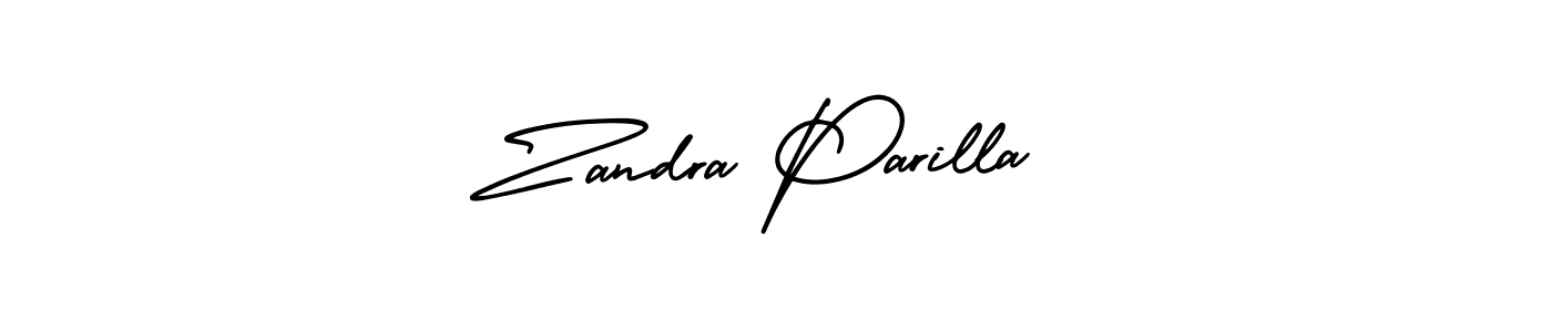 How to make Zandra Parilla name signature. Use AmerikaSignatureDemo-Regular style for creating short signs online. This is the latest handwritten sign. Zandra Parilla signature style 3 images and pictures png