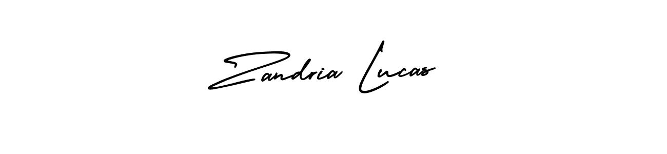 How to make Zandria Lucas name signature. Use AmerikaSignatureDemo-Regular style for creating short signs online. This is the latest handwritten sign. Zandria Lucas signature style 3 images and pictures png