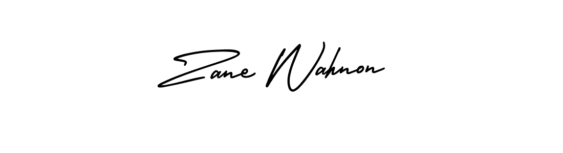 This is the best signature style for the Zane Wahnon name. Also you like these signature font (AmerikaSignatureDemo-Regular). Mix name signature. Zane Wahnon signature style 3 images and pictures png