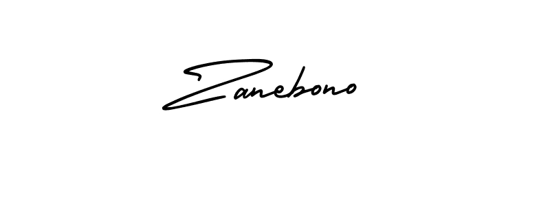 Make a beautiful signature design for name Zanebono. With this signature (AmerikaSignatureDemo-Regular) style, you can create a handwritten signature for free. Zanebono signature style 3 images and pictures png