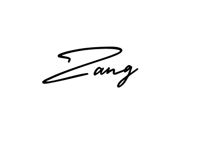 You should practise on your own different ways (AmerikaSignatureDemo-Regular) to write your name (Zang) in signature. don't let someone else do it for you. Zang signature style 3 images and pictures png