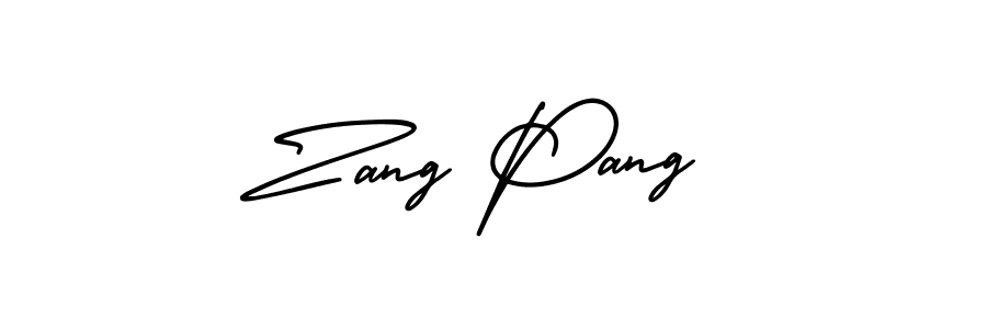 Create a beautiful signature design for name Zang Pang. With this signature (AmerikaSignatureDemo-Regular) fonts, you can make a handwritten signature for free. Zang Pang signature style 3 images and pictures png