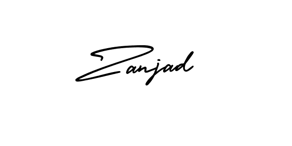 How to make Zanjad signature? AmerikaSignatureDemo-Regular is a professional autograph style. Create handwritten signature for Zanjad name. Zanjad signature style 3 images and pictures png