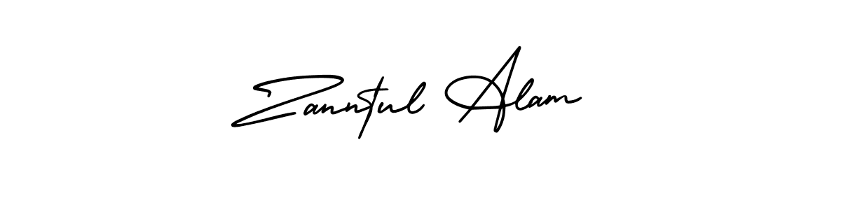 This is the best signature style for the Zanntul Alam name. Also you like these signature font (AmerikaSignatureDemo-Regular). Mix name signature. Zanntul Alam signature style 3 images and pictures png