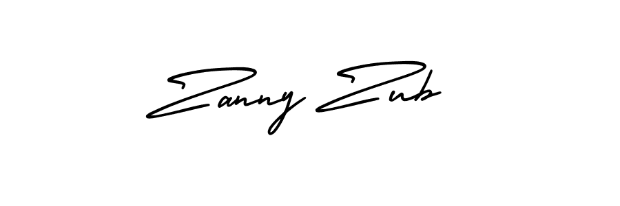 How to make Zanny Zub signature? AmerikaSignatureDemo-Regular is a professional autograph style. Create handwritten signature for Zanny Zub name. Zanny Zub signature style 3 images and pictures png