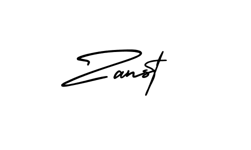 Create a beautiful signature design for name Zanst. With this signature (AmerikaSignatureDemo-Regular) fonts, you can make a handwritten signature for free. Zanst signature style 3 images and pictures png
