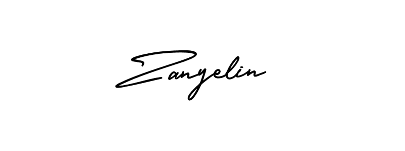 Also we have Zanyelin name is the best signature style. Create professional handwritten signature collection using AmerikaSignatureDemo-Regular autograph style. Zanyelin signature style 3 images and pictures png