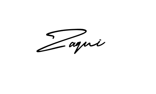 Make a beautiful signature design for name Zaqui. With this signature (AmerikaSignatureDemo-Regular) style, you can create a handwritten signature for free. Zaqui signature style 3 images and pictures png