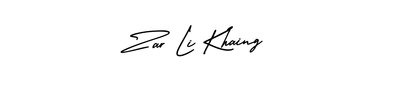 Here are the top 10 professional signature styles for the name Zar Li Khaing. These are the best autograph styles you can use for your name. Zar Li Khaing signature style 3 images and pictures png
