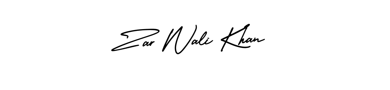 Also You can easily find your signature by using the search form. We will create Zar Wali Khan name handwritten signature images for you free of cost using AmerikaSignatureDemo-Regular sign style. Zar Wali Khan signature style 3 images and pictures png