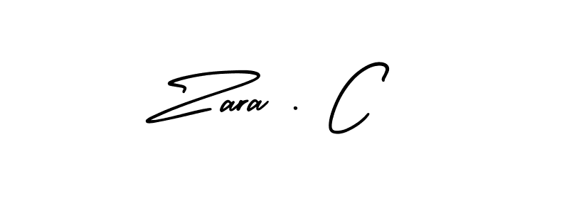 How to make Zara . C signature? AmerikaSignatureDemo-Regular is a professional autograph style. Create handwritten signature for Zara . C name. Zara . C signature style 3 images and pictures png