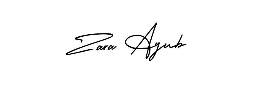 Create a beautiful signature design for name Zara Ayub. With this signature (AmerikaSignatureDemo-Regular) fonts, you can make a handwritten signature for free. Zara Ayub signature style 3 images and pictures png