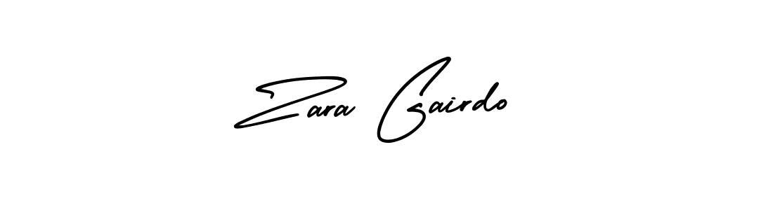 Create a beautiful signature design for name Zara Gairdo. With this signature (AmerikaSignatureDemo-Regular) fonts, you can make a handwritten signature for free. Zara Gairdo signature style 3 images and pictures png