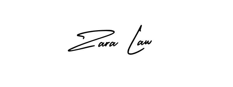 It looks lik you need a new signature style for name Zara Law. Design unique handwritten (AmerikaSignatureDemo-Regular) signature with our free signature maker in just a few clicks. Zara Law signature style 3 images and pictures png