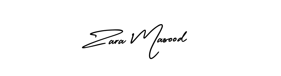 This is the best signature style for the Zara Masood name. Also you like these signature font (AmerikaSignatureDemo-Regular). Mix name signature. Zara Masood signature style 3 images and pictures png