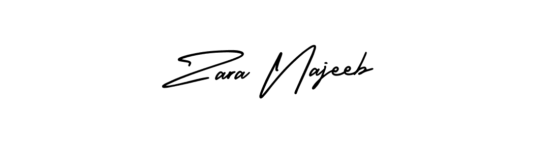 Also we have Zara Najeeb name is the best signature style. Create professional handwritten signature collection using AmerikaSignatureDemo-Regular autograph style. Zara Najeeb signature style 3 images and pictures png