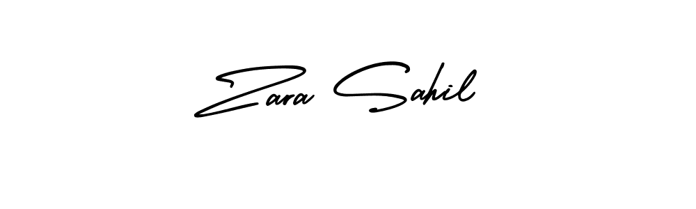 Create a beautiful signature design for name Zara Sahil. With this signature (AmerikaSignatureDemo-Regular) fonts, you can make a handwritten signature for free. Zara Sahil signature style 3 images and pictures png