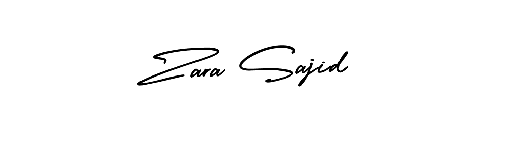 The best way (AmerikaSignatureDemo-Regular) to make a short signature is to pick only two or three words in your name. The name Zara Sajid include a total of six letters. For converting this name. Zara Sajid signature style 3 images and pictures png