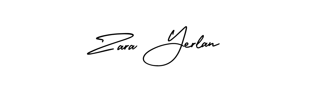 How to make Zara Yerlan signature? AmerikaSignatureDemo-Regular is a professional autograph style. Create handwritten signature for Zara Yerlan name. Zara Yerlan signature style 3 images and pictures png