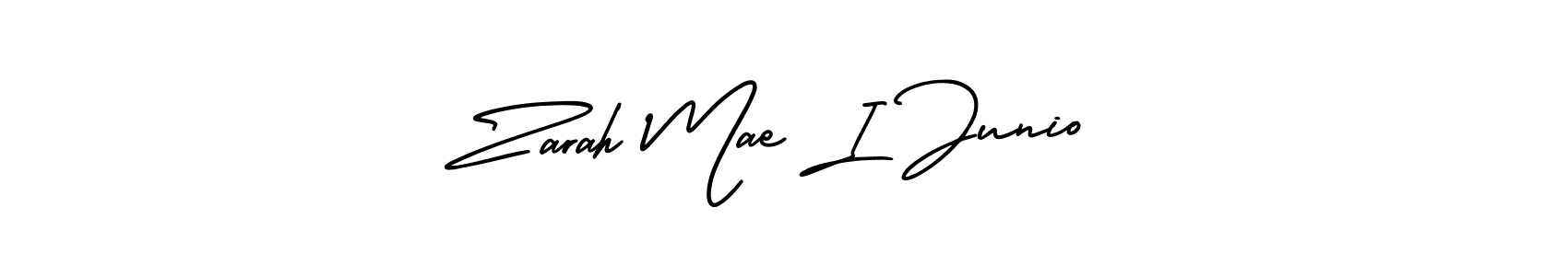 This is the best signature style for the Zarah Mae I Junio name. Also you like these signature font (AmerikaSignatureDemo-Regular). Mix name signature. Zarah Mae I Junio signature style 3 images and pictures png
