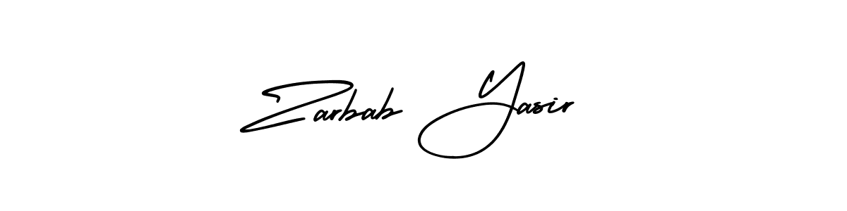 How to Draw Zarbab Yasir signature style? AmerikaSignatureDemo-Regular is a latest design signature styles for name Zarbab Yasir. Zarbab Yasir signature style 3 images and pictures png