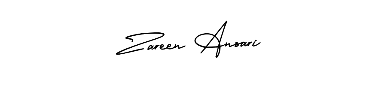 This is the best signature style for the Zareen Ansari name. Also you like these signature font (AmerikaSignatureDemo-Regular). Mix name signature. Zareen Ansari signature style 3 images and pictures png