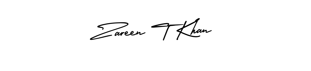 Similarly AmerikaSignatureDemo-Regular is the best handwritten signature design. Signature creator online .You can use it as an online autograph creator for name Zareen T Khan. Zareen T Khan signature style 3 images and pictures png